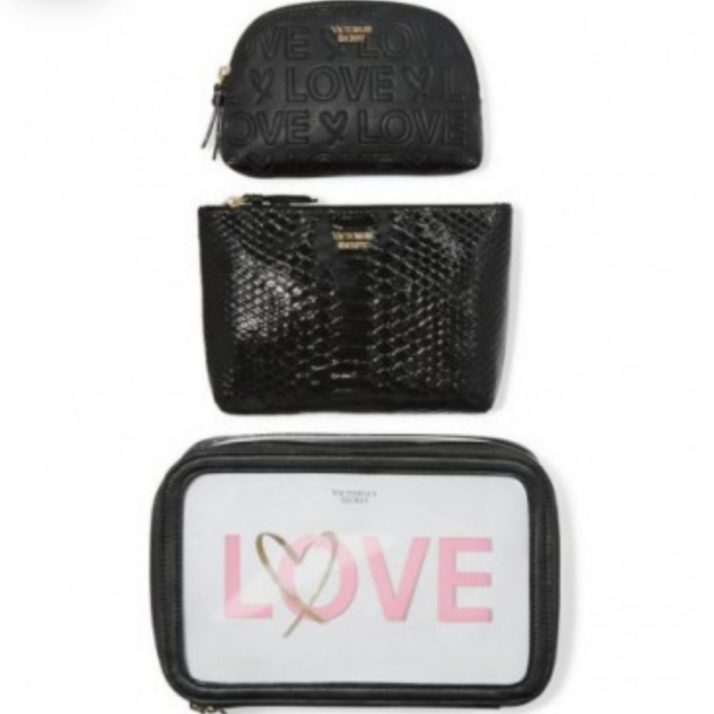 Victoria's Secret Trio Travel Cosmetic Makeup Bag